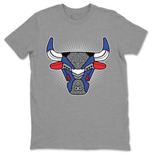 Load image into Gallery viewer, Bull Head Heather Grey T-Shirt - Air Jordan 3 True Blue - snrt-sneaker-release-tees-air-jordan-3-retro-se-true-blue-og-shoe-match-tee-bull-head-heather-grey-t-shirt-2