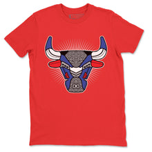 Load image into Gallery viewer, Bull Head Red T-Shirt - Air Jordan 3 True Blue - snrt-sneaker-release-tees-air-jordan-3-retro-se-true-blue-og-shoe-match-tee-bull-head-red-t-shirt-2