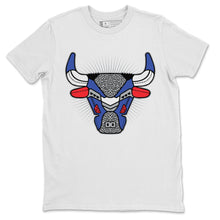 Load image into Gallery viewer, Bull Head Black T-Shirt - Air Jordan 3 True Blue - snrt-sneaker-release-tees-air-jordan-3-retro-se-true-blue-og-shoe-match-tee-bull-head-white-t-shirt-2