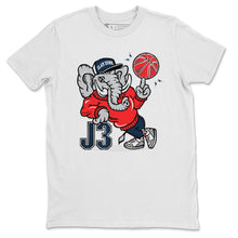 Load image into Gallery viewer, AJ3 Elephant White T-Shirt - Air Jordan 3 True Blue - true-blue-og-air-jordan-3-sneaker-release-tees-aj-3-elephant-tee-white-2_9ccbf898-d351-4150-a43e-6b5b733f8bc5