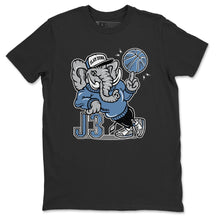 Load image into Gallery viewer, AJ3 Elephant Black T-Shirt - Air Jordan 3 Valor Blue "UNC - valor-blue-unc-air-jordan-3-sneaker-release-tees-aj-3-elephant-tee-black-2