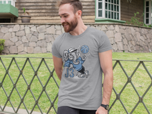 Load image into Gallery viewer, AJ3 Elephant Heather Grey T-Shirt - Air Jordan 3 Valor Blue "UNC - valor-blue-unc-air-jordan-3-sneaker-release-tees-aj-3-elephant-tee-heather-grey-3