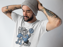 Load image into Gallery viewer, AJ3 Elephant White T-Shirt - Air Jordan 3 Valor Blue "UNC - valor-blue-unc-air-jordan-3-sneaker-release-tees-aj-3-elephant-tee-white-3