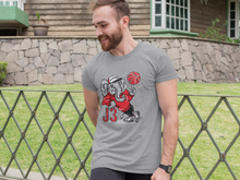 Load image into Gallery viewer, AJ3 Elephant Heather Grey T-Shirt - Air Jordan 3 White Cement - white-cement-air-jordan-3-sneaker-release-tees-aj-3-elephant-tee-heather-grey-3