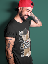 Load image into Gallery viewer, Bear Swaggers T-Shirt - Yeezy Boost 350 V2 Zebra - yeezy-boost-v2-zebra-sneaker-match-tees-bear-swagger-black-shirt-3