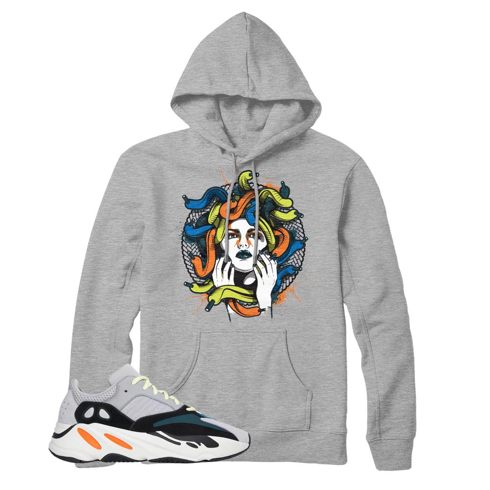Yeezy 700 Wave Runner Medusa Grey Hoodie PokStyle