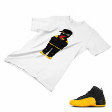 Load image into Gallery viewer, Jordan 12 University Gold Matching Custom Designed T shirt JD 12-17-21 - JD12-17-21a
