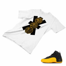 Load image into Gallery viewer, Jordan 12 University Gold Matching Custom Designed T shirt JD 12-17-8 - JD12-17-8a
