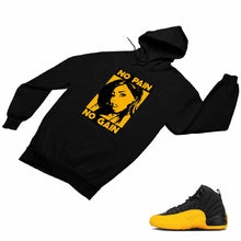 Load image into Gallery viewer, Jordan 12 University Gold Matching Custom Designed Hoodies JD 12-17-4 - JD12-17-H-4b
