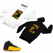 Load image into Gallery viewer, Jordan 12 University Gold Matching Custom Designed Hoodies JD 12-17-9 - JD12-17-H-9

