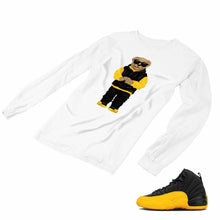 Load image into Gallery viewer, Jordan 12 University Gold Matching Custom Designed Long Sleeve T shirt JD 12-17-20 - JD12-17-L-20a
