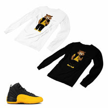 Load image into Gallery viewer, Jordan 12 University Gold Matching Custom Designed Long Sleeve T shirt JD 12-17-22 - JD12-17-L-22

