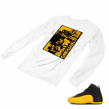 Load image into Gallery viewer, Jordan 12 University Gold Matching Custom Designed Long Sleeve T shirt JD 12-17-7 - JD12-17-L-7a
