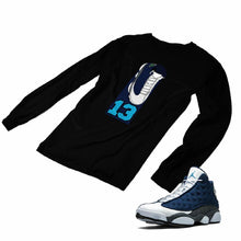 Load image into Gallery viewer, Jordan 13 flint grey Matching Custom Designed Long Sleeve T shirt JD 13-18-2 - JD13-18-L-2b
