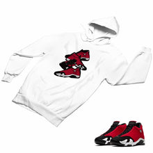 Load image into Gallery viewer, Jordan 14 Retro Gym Red Matching Custom Designed Hoodies JD 14-7-8 - JD14-7-H-8a

