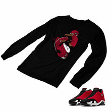 Load image into Gallery viewer, Jordan 14 Retro Gym Red Matching Custom Long Sleeve T shirt JD 14-7-10 - JD14-7-L-10b
