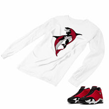 Load image into Gallery viewer, Jordan 14 Retro Gym Red Matching Custom Long Sleeve T shirt JD 14-7-12 - JD14-7-L-12a
