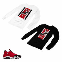 Load image into Gallery viewer, Jordan 14 Retro Gym Red Matching Custom Long Sleeve T shirt JD 14-7-20 - JD14-7-L-20
