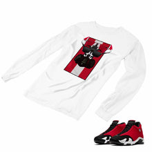 Load image into Gallery viewer, Jordan 14 Retro Gym Red Matching Custom Long Sleeve T shirt JD 14-7-21 - JD14-7-L-21a
