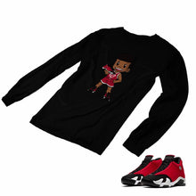 Load image into Gallery viewer, Jordan 14 Retro Gym Red Matching Custom Long Sleeve T shirt JD 14-7-9 - JD14-7-L-9b
