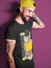 Load image into Gallery viewer, Bear Swaggers T-Shirt - Air Jordan 12 University Gold - air-jordan-12-university-gold-sneaker-match-tees-bear-swaggers-black-shirt-3
