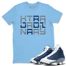 Load image into Gallery viewer, Extra Ordinary T-Shirt - Air Jordan 13 Flint - air-jordan-13-flint-grey-matching-t-shirt-extra-ordinary-carolina-blue-tee_6ea2f5d4-35de-4453-a0dc-8c2ef17bed59
