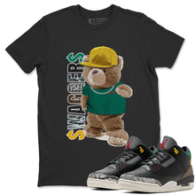 Load image into Gallery viewer, Bear Swaggers T-Shirt - Air Jordan 3 Animal Instinct 2.0 - air-jordan-3-animal-instinct-2-0-matching-t-shirt-bear-swaggers-black-tee
