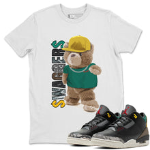 Load image into Gallery viewer, Bear Swaggers T-Shirt - Air Jordan 3 Animal Instinct 2.0 - air-jordan-3-animal-instinct-2-0-matching-t-shirt-bear-swaggers-white-tee
