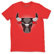 Load image into Gallery viewer, Bull Head Red T-Shirt - Air Jordan 3 Black Cement - air-jordan-3-retro-se-og-black-cement-shoe-match-tee-bull-head-red-t-shirt-2
