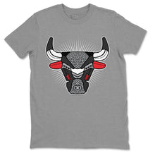 Load image into Gallery viewer, Bull Head Heather Grey T-Shirt - Air Jordan 3 Black Cement - air-jordan-3-retro-se-og-black-cement-shoe-match-tee-bull-head-sports-grey-t-shirt-2
