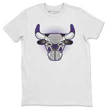Load image into Gallery viewer, Bull Head White T-Shirt - Air Jordan 4 Court Purple - air-jordan-4-court-purple-sneaker-release-tees-aj4-bull-head-white-shirt-2
