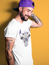 Load image into Gallery viewer, Bull Head White T-Shirt - Air Jordan 4 Court Purple - air-jordan-4-court-purple-sneaker-release-tees-aj4-bull-head-white-shirt-3
