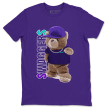 Load image into Gallery viewer, Bear Swaggers T-Shirt - Air Jordan 5 Purple Grape - air-jordan-5-alternative-purple-grape-sneaker-match-tees-bear-swaggers-purple-t-shirt-2
