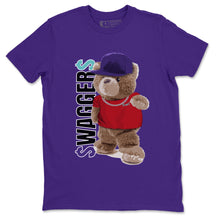 Load image into Gallery viewer, Bear Swaggers T-Shirt - Air Jordan 5 Top 3 - air-jordan-5-top-3-match-t-shirt-bear-swaggers-purple-tee-2
