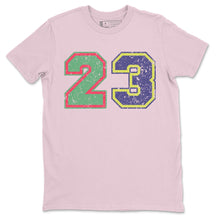 Load image into Gallery viewer, Distressed 23 Pink T-Shirt - Air Jordan 7 Hare 2.0 - air-jordan-7-hare-2-0-sneaker-matching-t-shirt-23-mj-back-number-pink-tee-2
