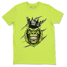 Load image into Gallery viewer, Ferocious Gorilla Safety Green T-Shirt - Air Jordan 4 '95 Neon - aj4-ferocious-gorilla-safety-green-t-shirt-air_jordan_4-95-neon-shoe-match-tee-sneaker-release-tees-2
