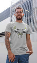 Load image into Gallery viewer, Bull Head Heather Grey T-Shirt - Air Jordan 4 '95 Neon - aj4_bull_head-heather_grey-t-shirt-air_jordan_4-aj4_95_neon-shoe-match-tee-sneaker-release-tees-3
