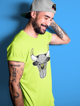 Load image into Gallery viewer, Bull Head Safety Green T-Shirt - Air Jordan 4 '95 Neon - aj4_bull_head-safety-green-t-shirt-air_jordan_4-aj4_95_neon-shoe-match-tee-sneaker-release-tees-3
