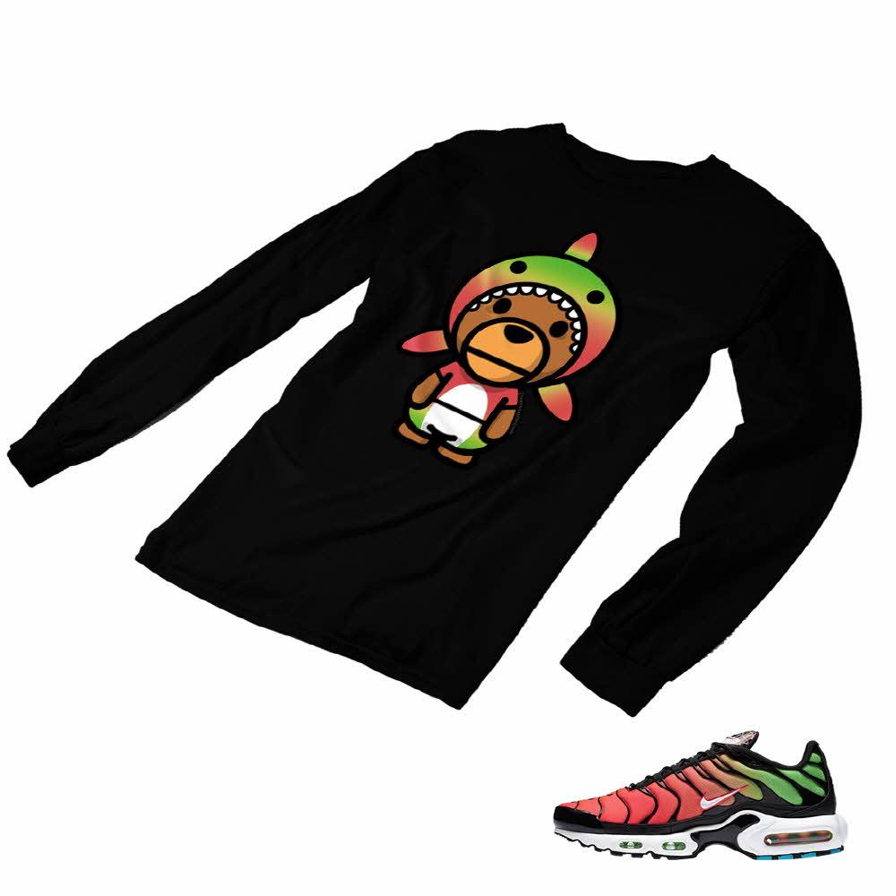 Air Max Plus Worldwide Matching Custom Designed Long Sleeve T shirt AMP 1-9-14 - amp1-9-L-14b