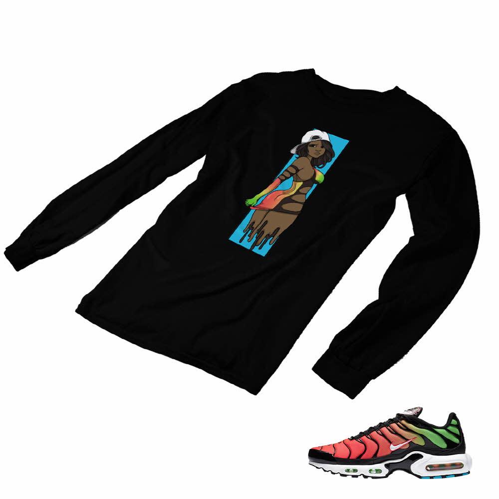 Air Max Plus Worldwide Matching Custom Designed Long Sleeve T shirt AMP 1-9-17 - amp1-9-L-17b