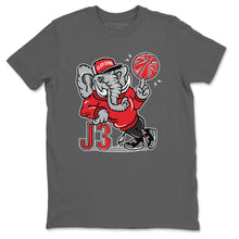 Load image into Gallery viewer, AJ3 Elephant Cool Grey T-Shirt - Air Jordan 3 Black Cement - black-cement-air-jordan-3-sneaker-release-tees-aj-3-elephant-tee-cool-grey-2
