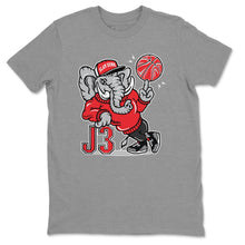 Load image into Gallery viewer, AJ3 Elephant Heather Grey T-Shirt - Air Jordan 3 Black Cement - black-cement-air-jordan-3-sneaker-release-tees-aj-3-elephant-tee-heather-grey-2
