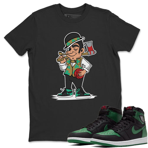 Boston Lumberjack Black T-Shirt - Air Jordan 1 Pine Green - boston_lumberjack-black-t-shirt-air_jordan_1-aj1_pine_green-shoe-match-tee-sneaker-release-tees