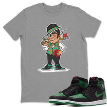 Load image into Gallery viewer, Boston Lumberjack Heather Grey T-Shirt - Air Jordan 1 Pine Green - boston_lumberjack-heather_grey-t-shirt-air_jordan_1-aj1_pine_green-shoe-match-tee-sneaker-release-tees
