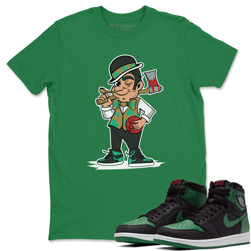 Boston Lumberjack Kelly Green T-Shirt - Air Jordan 1 Pine Green - boston_lumberjack-kelly-green-t-shirt-air_jordan_1-aj1_pine_green-shoe-match-tee-sneaker-release-tees