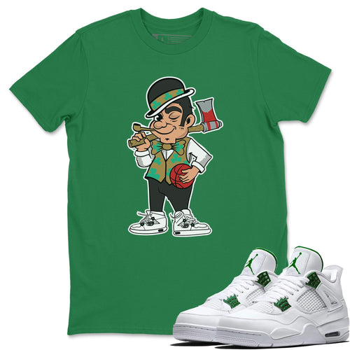 Boston Lumberjack Kelly Green T-Shirt - Air Jordan 4 Classic Green - boston_lumberjack-kelly-green-t-shirt-air_jordan_4-aj4_classic_green-shoe-match-tee-sneaker-release-tees