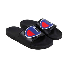 Load image into Gallery viewer, Champion Ipo CM100073M Mens Black Synthetic Slides Sandals Shoes - cm100073m-ipo-black-black_3_1920x_f9e778f7-8989-4e35-8085-bbb1c87235ed

