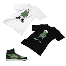 Load image into Gallery viewer, Jordan 1 Black Green Matching Custom Designed T shirt JD 1-70-14 - jd1-70-14
