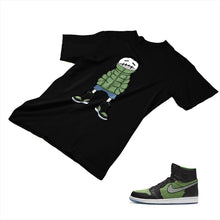 Load image into Gallery viewer, Jordan 1 Black Green Matching Custom Designed T shirt JD 1-70-14 - jd1-70-14b

