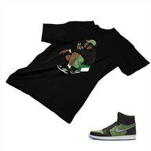 Load image into Gallery viewer, Jordan 1 Black Green Matching Custom Designed T shirt JD 1-70-17 - jd1-70-17b
